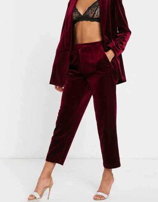 Velvet Tailored Trousers