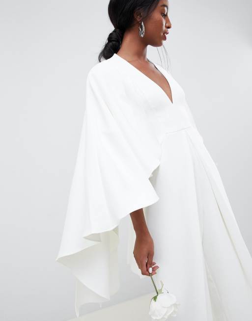 Asos edition 2025 cape wedding jumpsuit