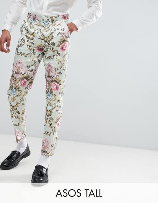 ASOS EDITION Tall wedding - Costume ajusté en jacquard pastel à fleurs, 3 de 3