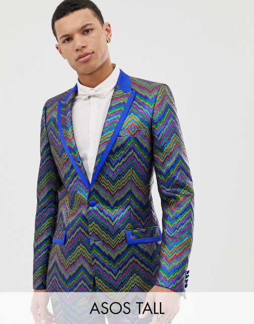 Multicolor Tuxedo Jacket