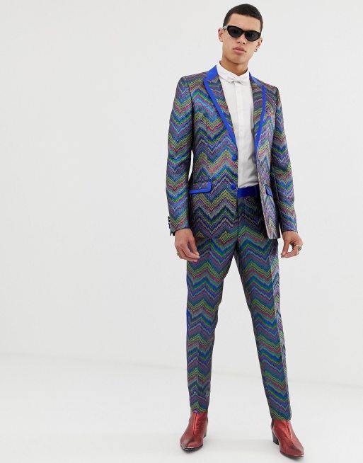 Multi color 2024 tuxedo jacket