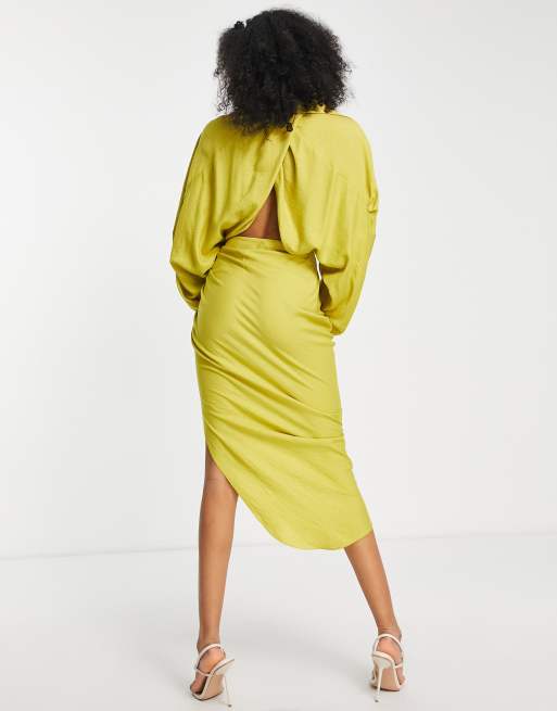 Asos shop chartreuse dress