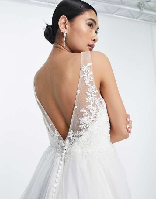 Asos edition nouveau embroidered clearance wedding dress