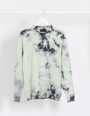 tie dye crew neck sweater