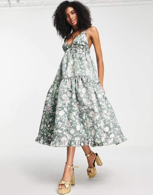 Fun And Floral Tiered Cami Dress - West Avenue