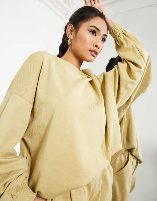 ASOS EDITION - Top long en jersey texturé - Camel, 4 de 4