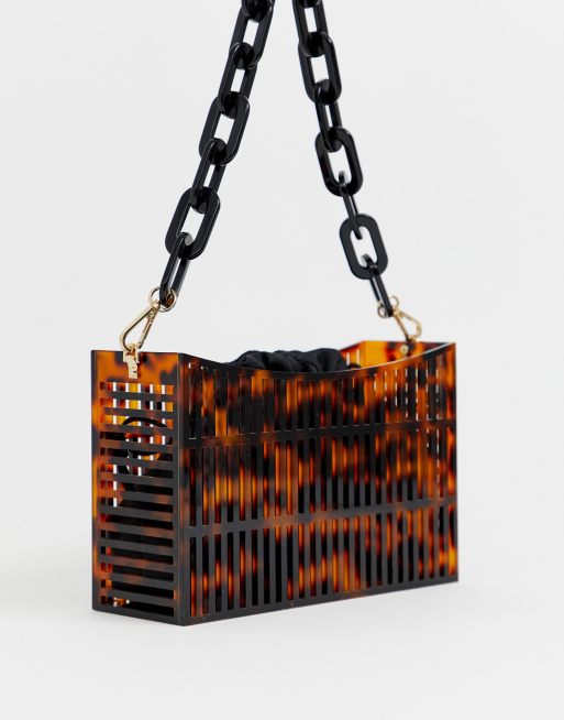 Tortoise shell bag online topshop