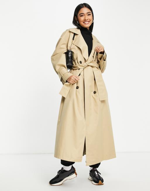 ASOS EDITION trench coat with tie in camel ASOS