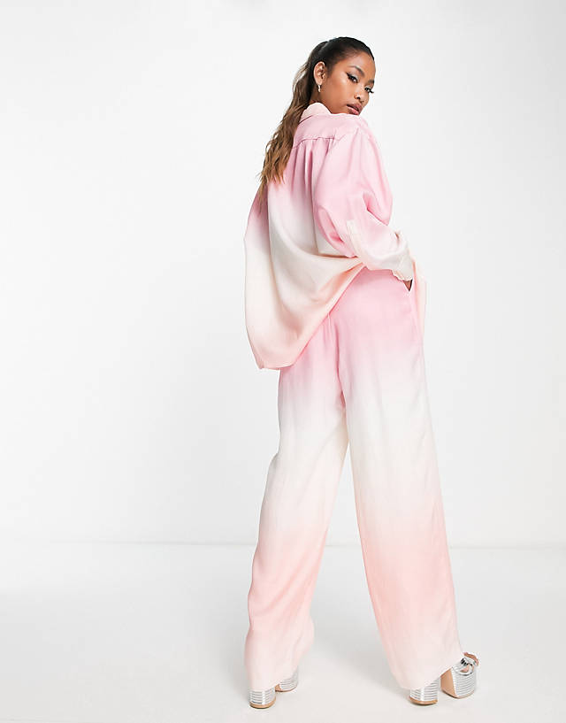 ASOS EDITION - trousers in pink ombre