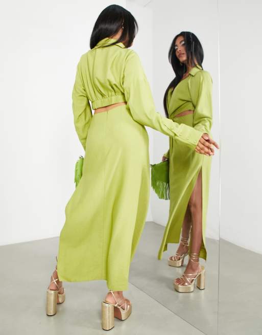 Asos green shirt store dress