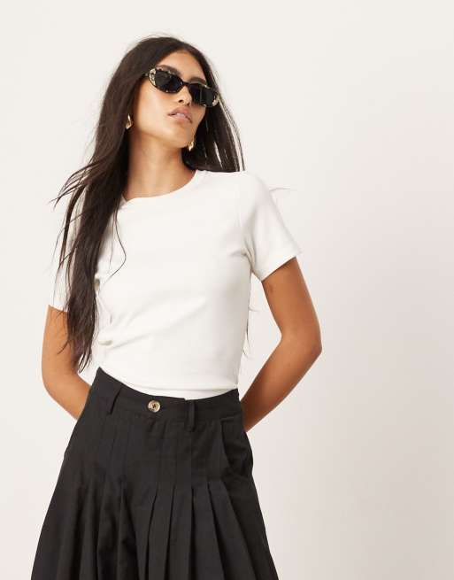 ASOS EDITION ultra wide leg linen look mid rise pleat front pants in black, 2 of 5