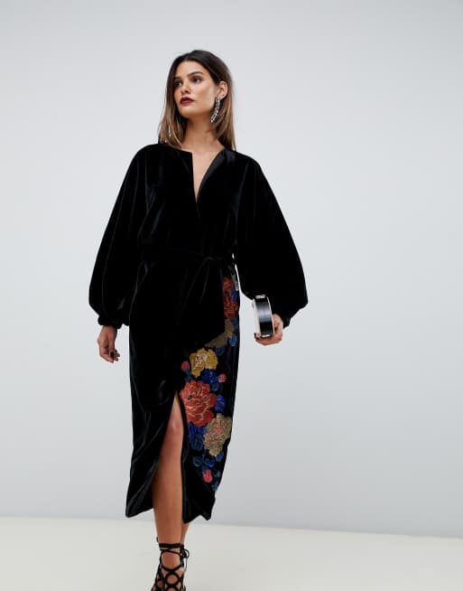 Asos best sale velvet dress