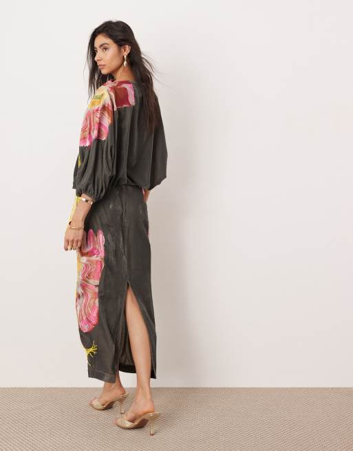 green emerald velvet dress Burgundy All Over Floral Embroidered Velvet Maxi Dress – PinkBlush