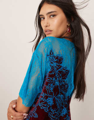 white lace open back dress Briar Backless Maxi Dress main image 1