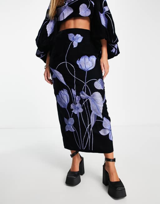 Long floral 2024 skirt asos