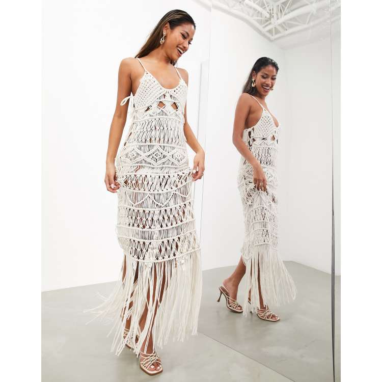 Vestito macrame bianco sales