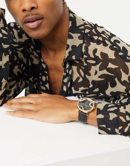 ASOS EDITION watch with wraparound snake detail and Swarovski