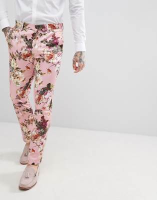 mens floral suit pants