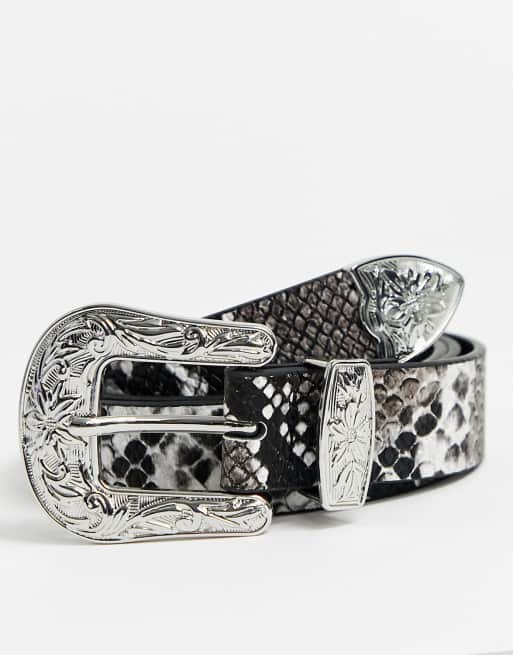 Faux hotsell snakeskin belt