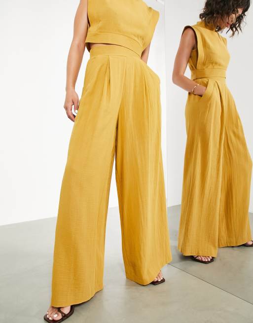 Mustard yellow pantsuit hotsell