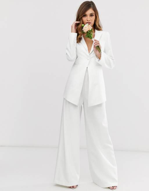 ASOS EDITION wide leg pleat front trouser