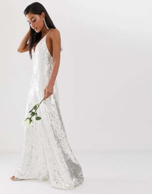 asos sequin cami dress