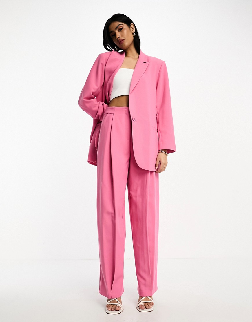 ASOS EDITION wide leg trouser in pink