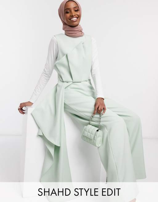 ASOS EDITION drape side top & wide leg two-piece, 2 of 2