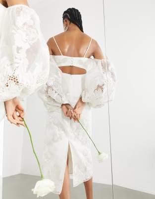 wedding dress statement sleeves