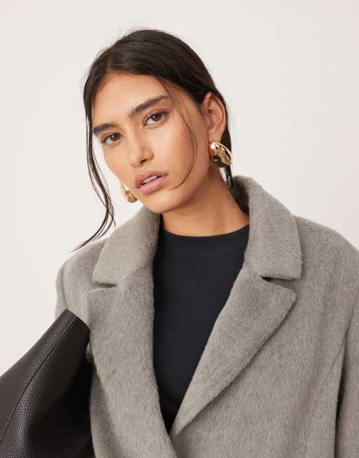 Grey coat asos best sale