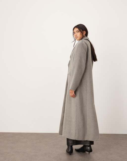 Asos grey overcoat on sale