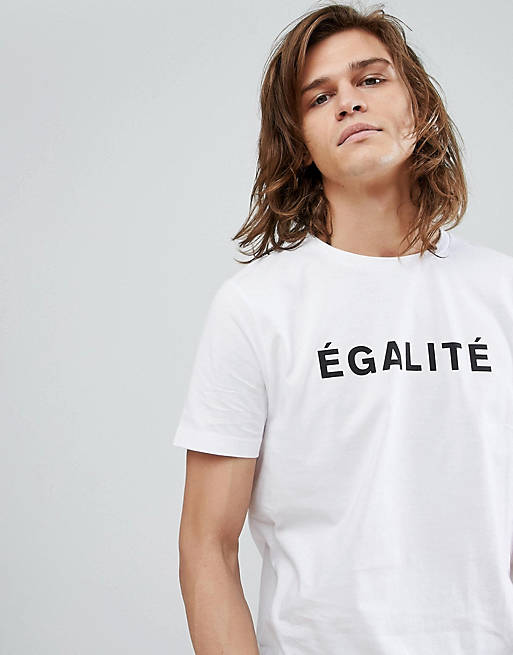 ASOS - Égalité - T-shirt à imprimé - Blanc