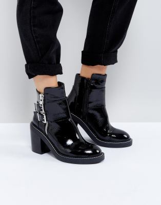 asos patent leather boots