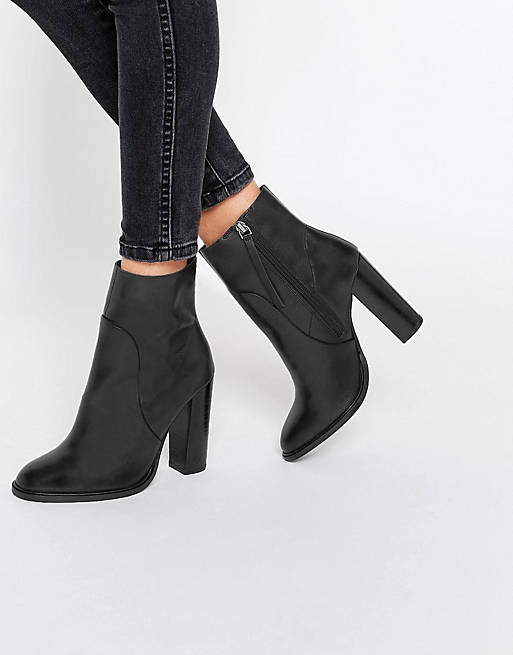 ASOS ELLE Leather Sock Boots
