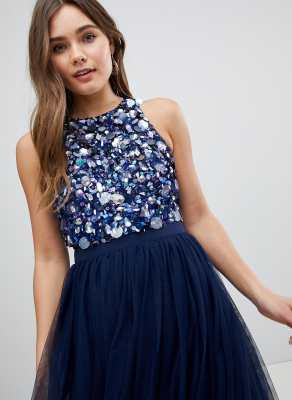 asos cluster embellished midi dress