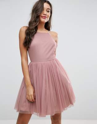 asos tulle mini dress