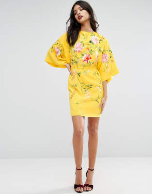 Asos embroidered kimono dress hotsell