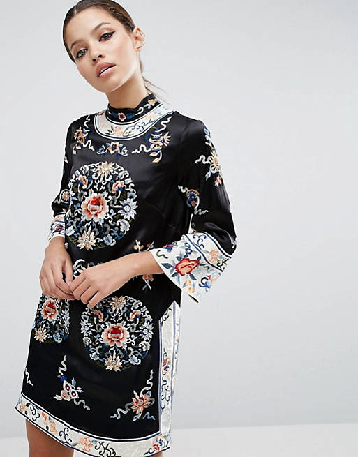 ASOS Embroidered Tunic Shift Dress