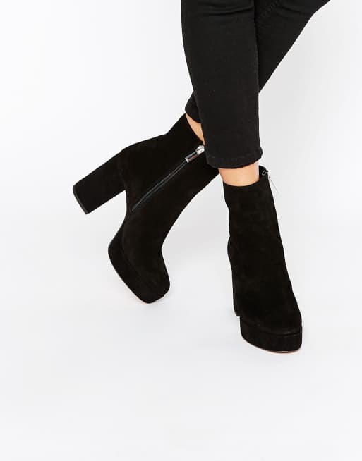 Suede platform store boots