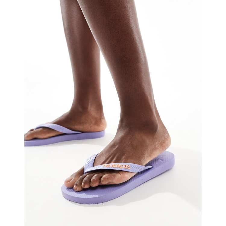 ASOS Exclusive Havaianas top flip flops in lilac ASOS