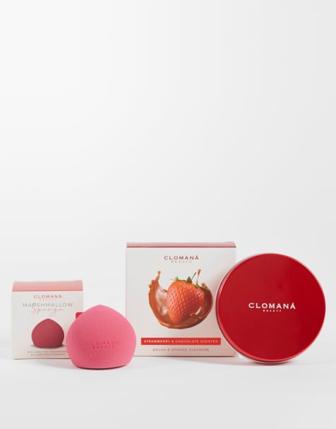 ASOS Exclusive x Clomana Beauty chocolade-aardbei spons- en reinigingsduo - view 1