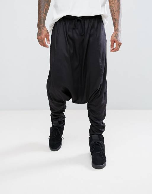 ASOS Extreme Drop Crotch Pants In Black | ASOS