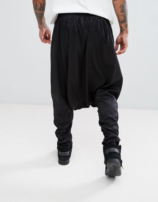 Black low discount crotch pants