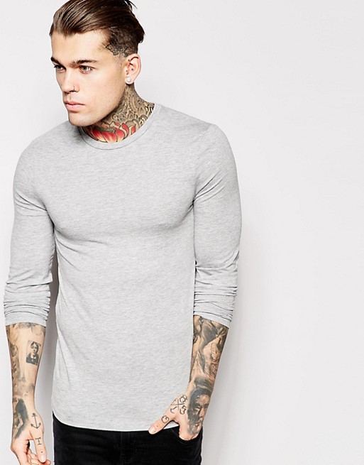 ASOS | ASOS Extreme Muscle Fit Long Sleeve T-Shirt With Crew Neck And ...