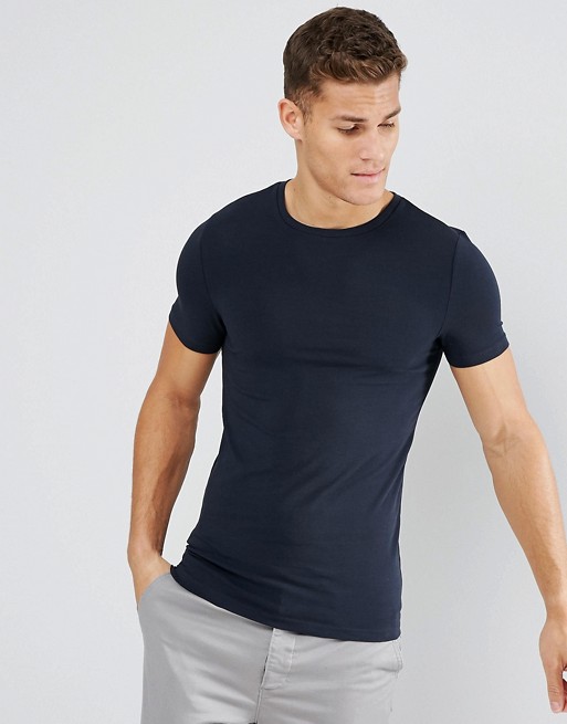 ASOS | ASOS Extreme Muscle Fit T-Shirt With Crew Neck In Blue