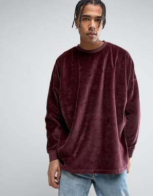 Burgundy oversized sweatshirt new arrivals