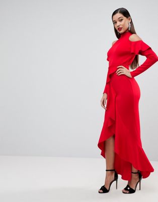 red maxi dress asos