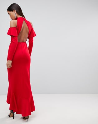 asos backless maxi dress