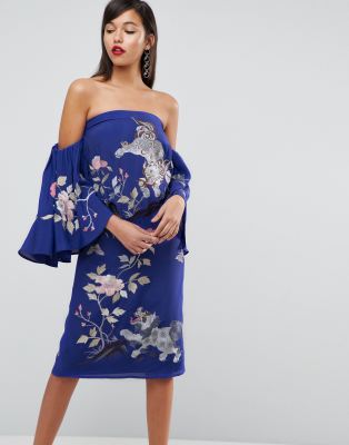 asos dress embroidered