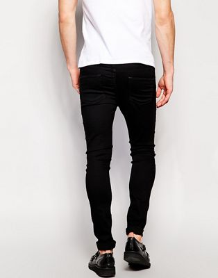asos extreme super skinny jeans in leather look
